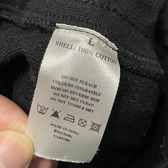 Maison Noir Black Cargo Joggers With Neon Green & Red Flame Embroidery Size L - Picture 9 of 9